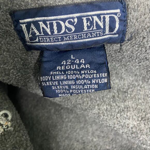 Lands' End Coat Direct Merchants Size L Sleeve Insulation Jacket Polartec Zip - Picture 6 of 10